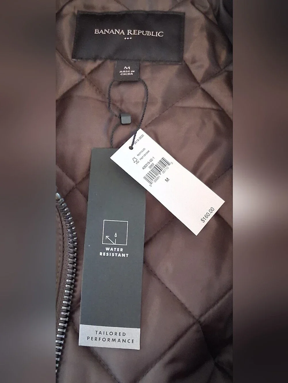 Banana Republic Men's Olive Green Bomber/Flight Jacket Sz M NWT